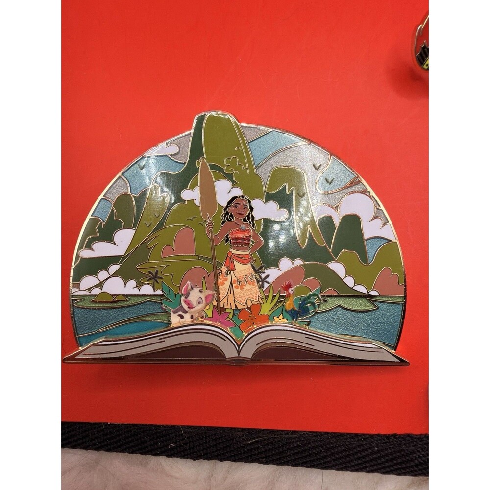 Disney Pin PALM Once Upon a Time Storybook Moana Jumbo LE 300